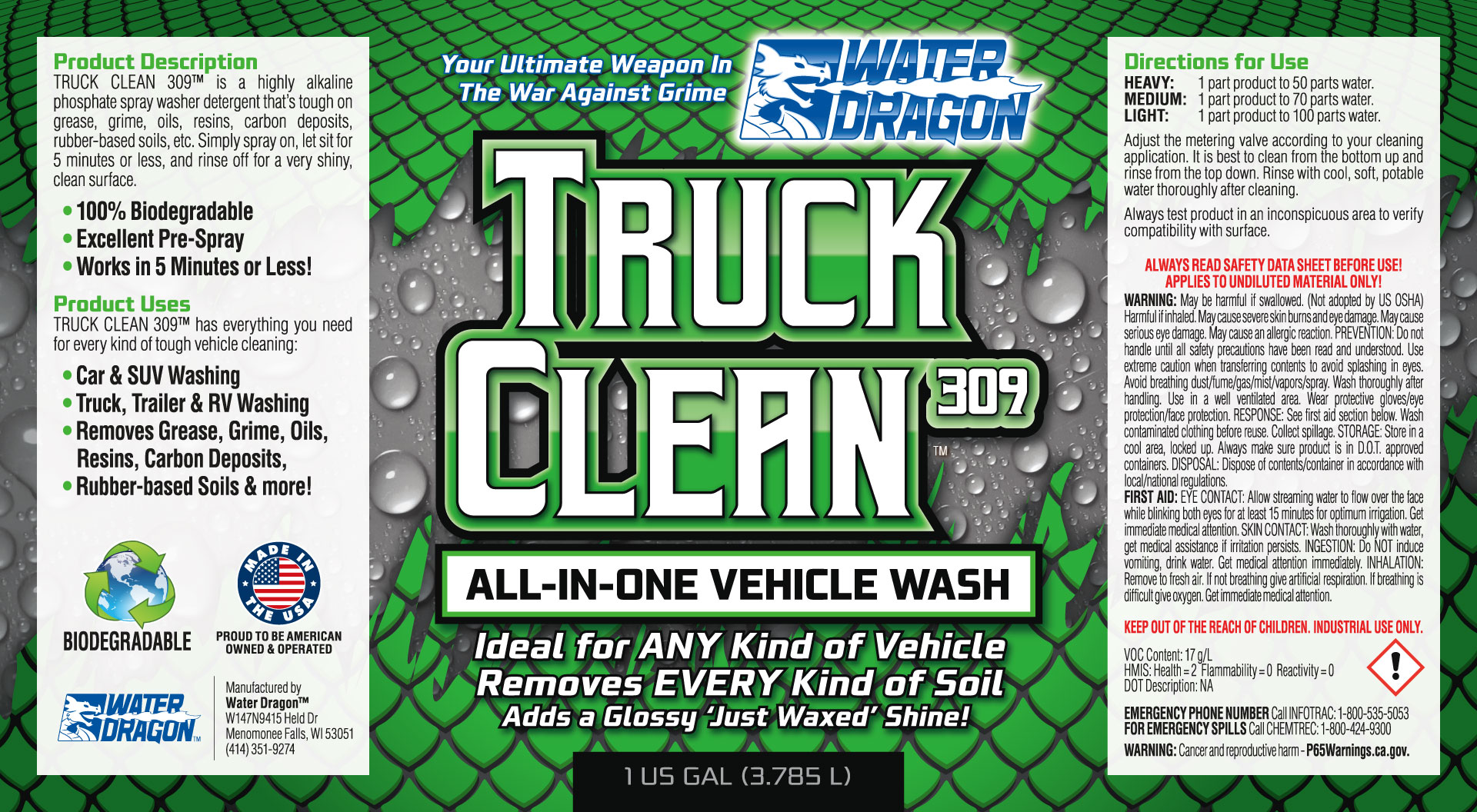 Water Dragon Truck Clean for Sale in Milwaukee, WI
